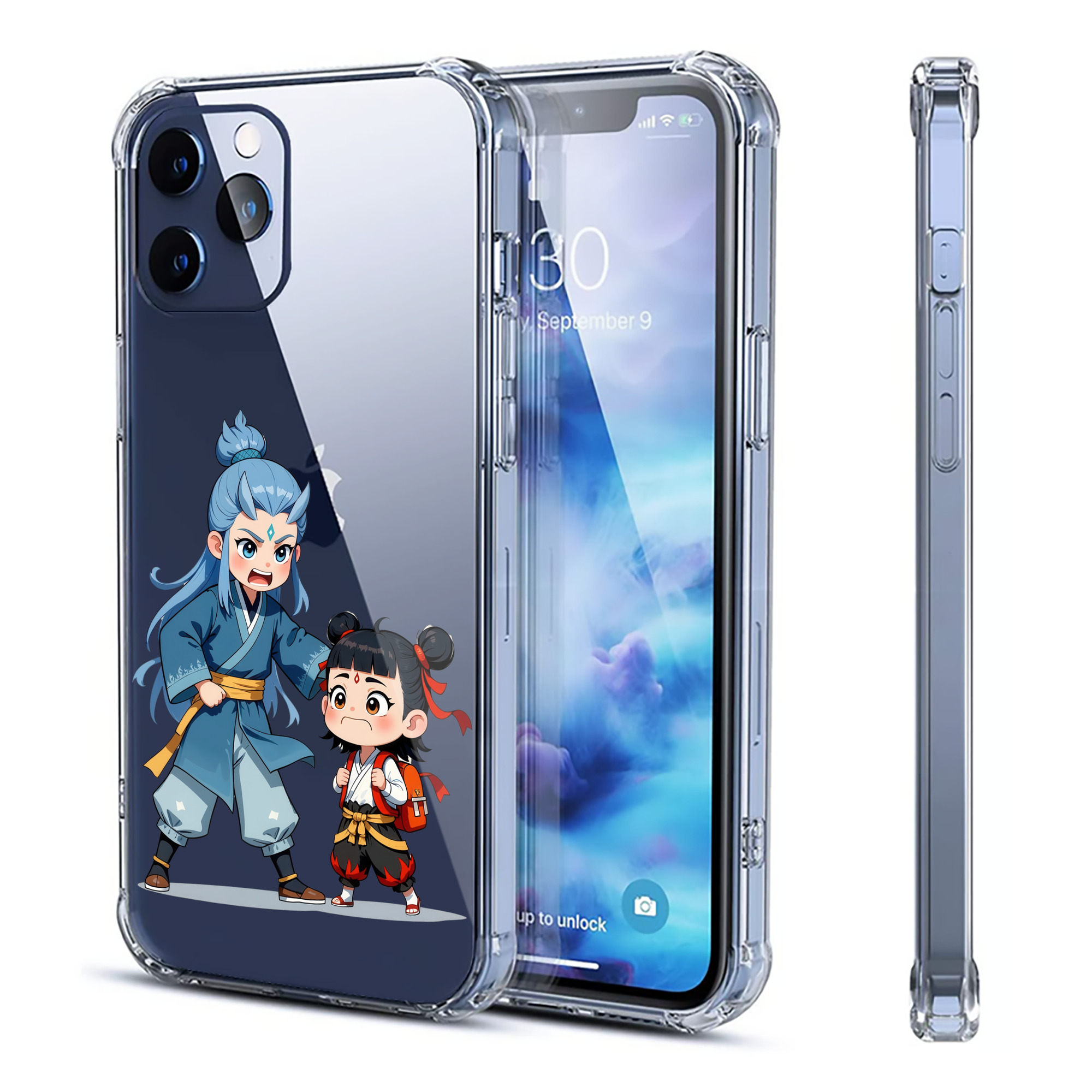 （画像用） Ne Zha 2 ナタ 魔童の大暴れ 【iPhone 12シリーズ対応】透明スマホケース（クリアソフトケース）